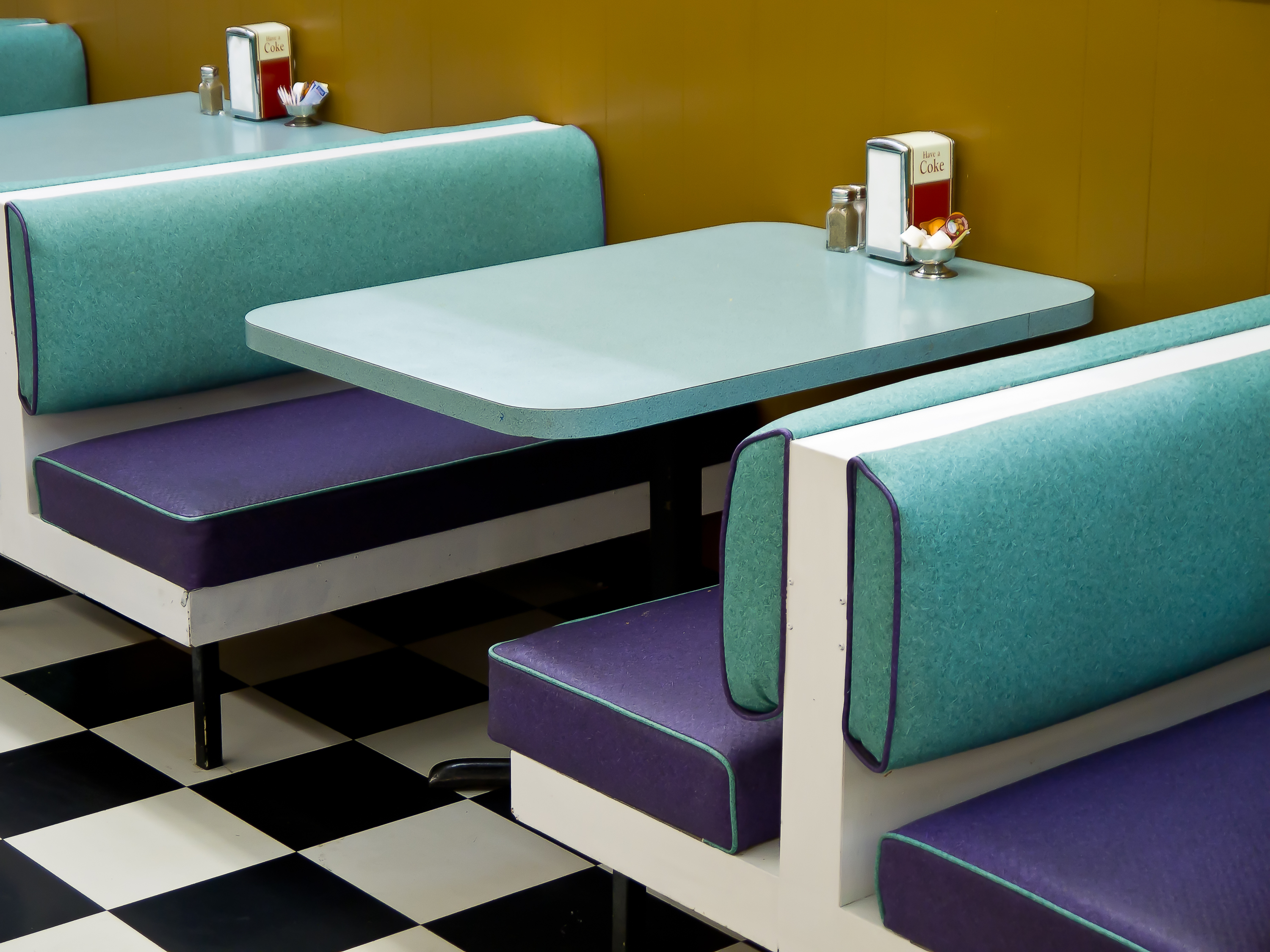 Booths in diner, Fairbanks, Alaska (2010)