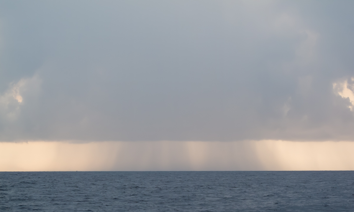 Rain squall off Atlantic Beach, North Carolina