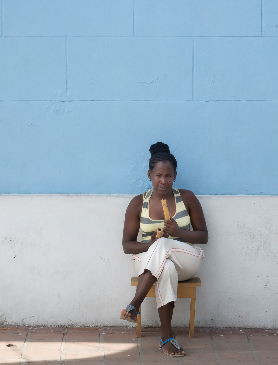 Woman selling trinkets, Trinidad