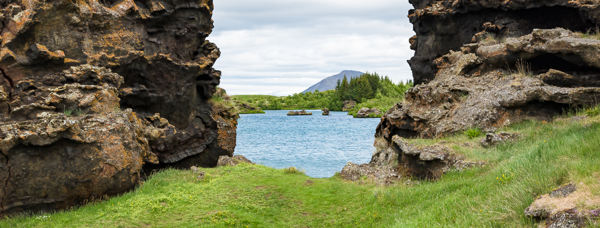 Volcanic rocks at Myvatn (Midge Lake), Iceland