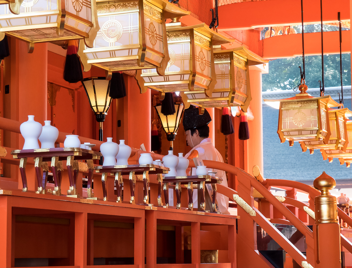 At the Fushimi Inari Shinto Shrine in Kyoto