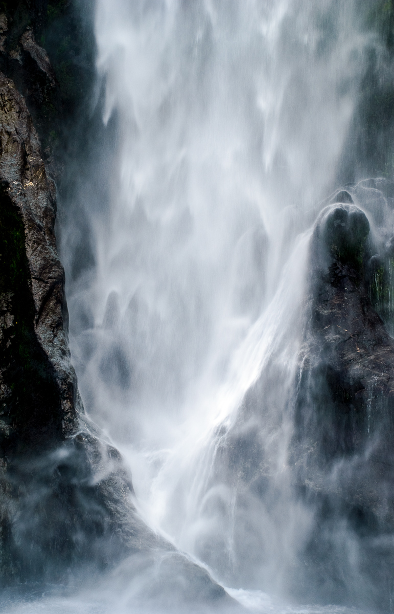 Waterfall, Milford Sound, New Zealand