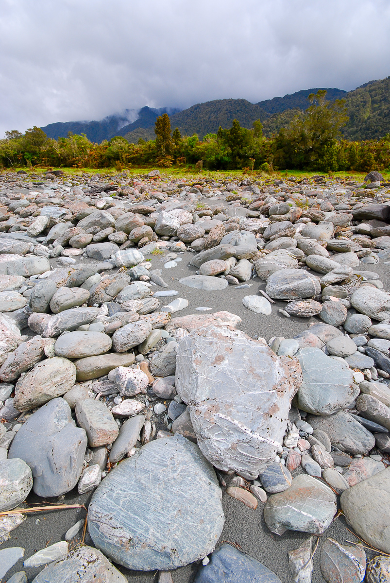 Dry riverbed, south Island, New Zealand