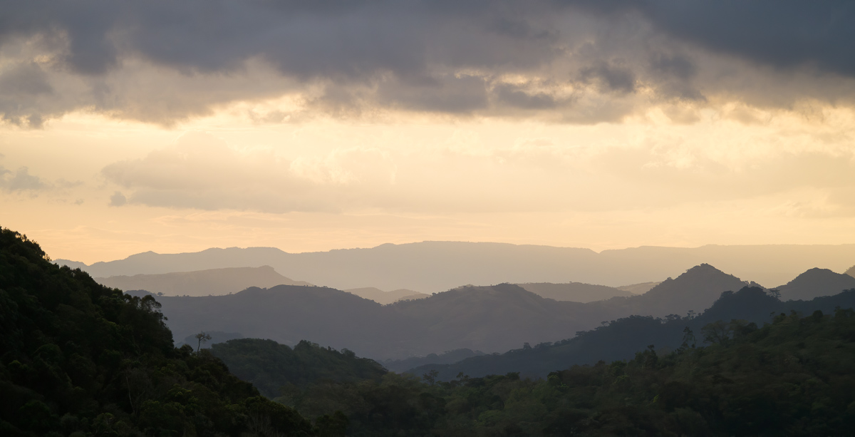 Mountains at sunset, central Nicaragua