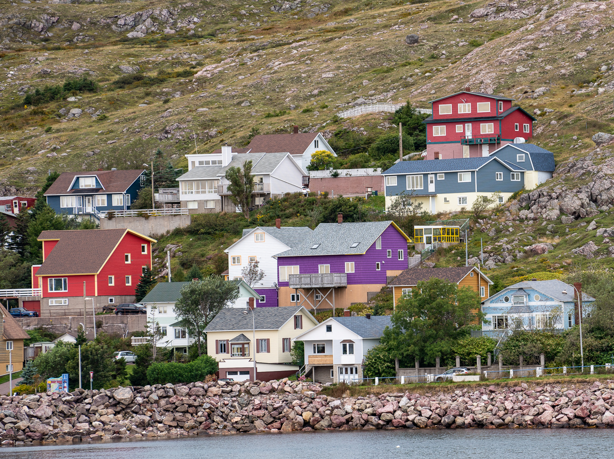 Houses at the port of St. Pierre, France