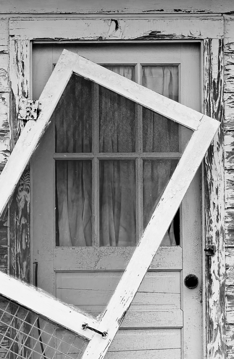 Door, abandoned motel