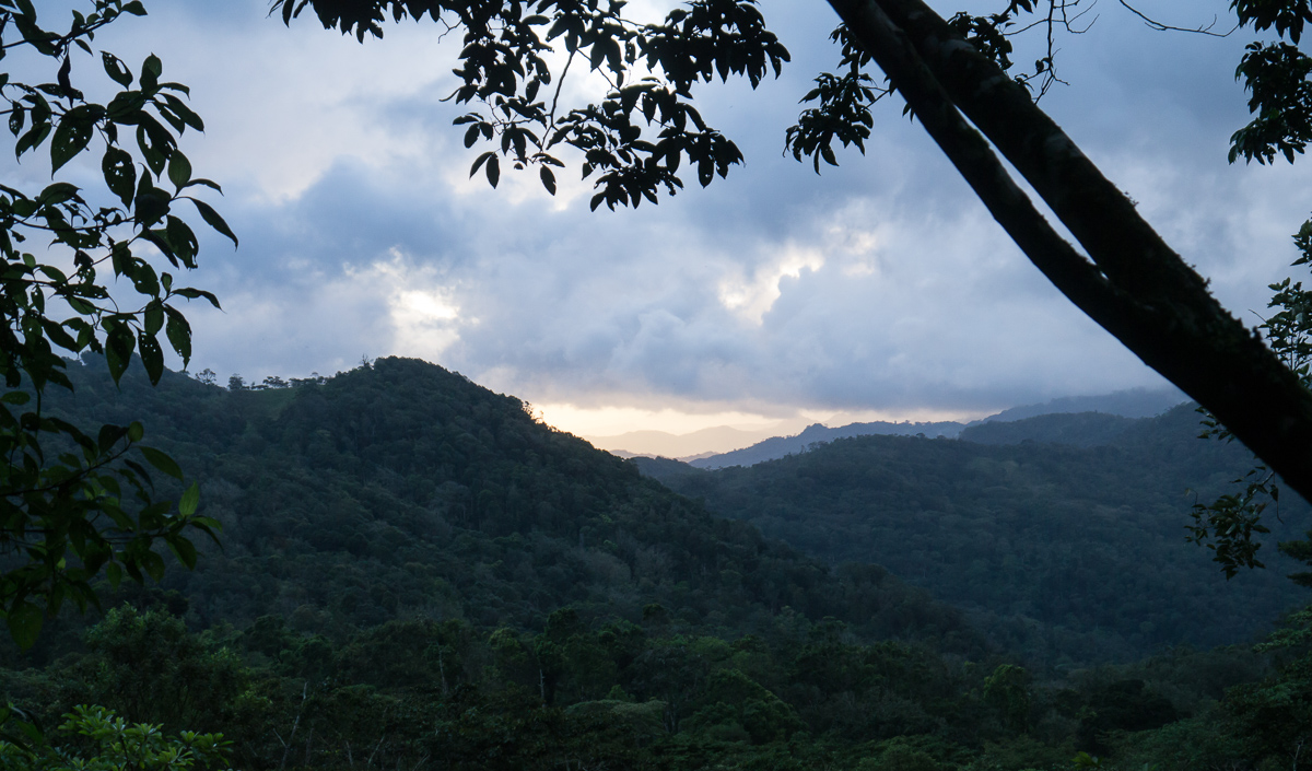 Looking westward at sunset, central Nicaragua