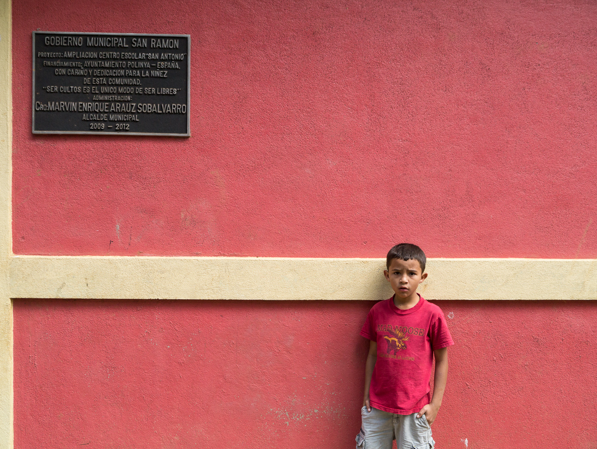 Student at his school, San Ramón, Nicaragua