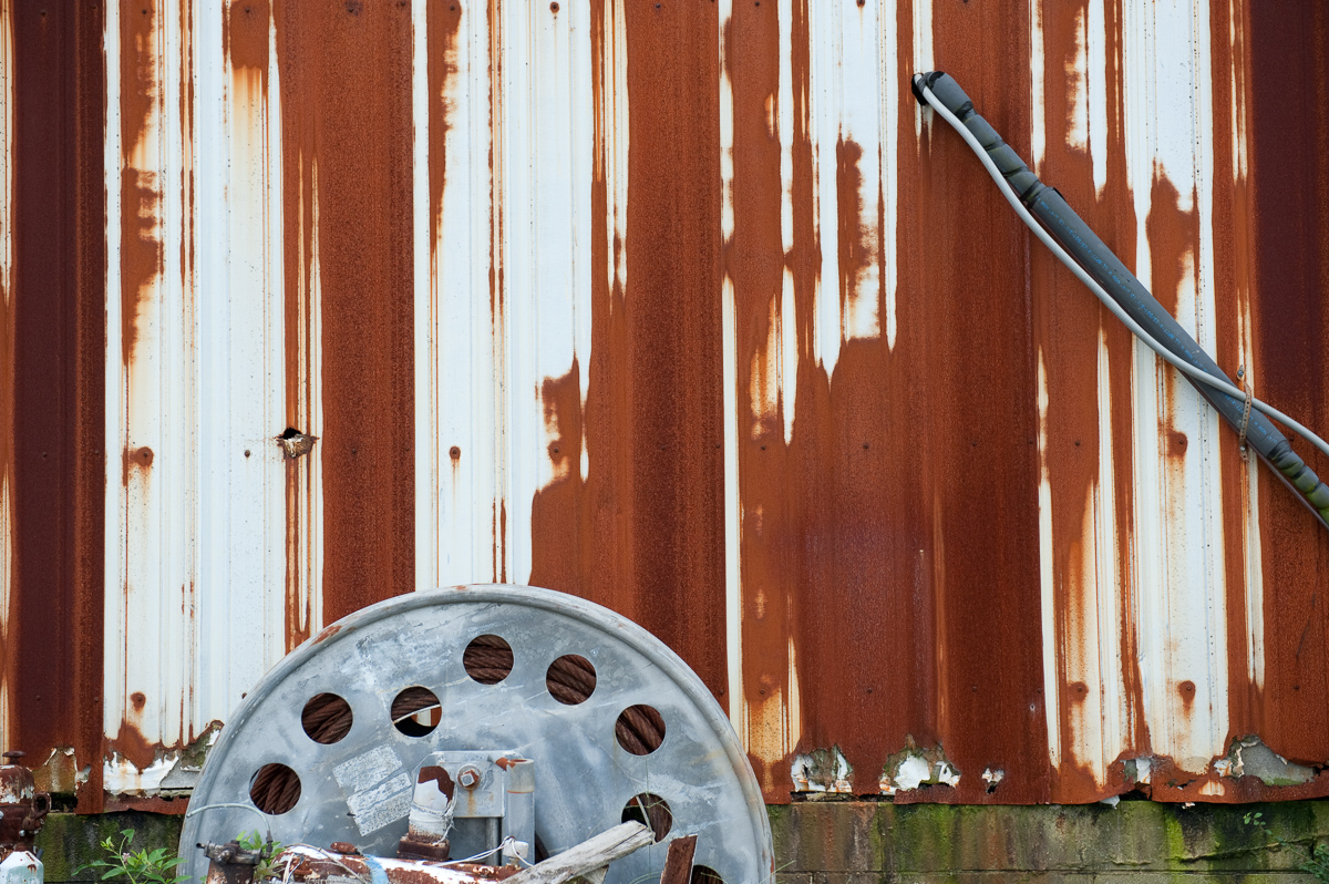 Abandoned building and equipment, Radio Island, NC