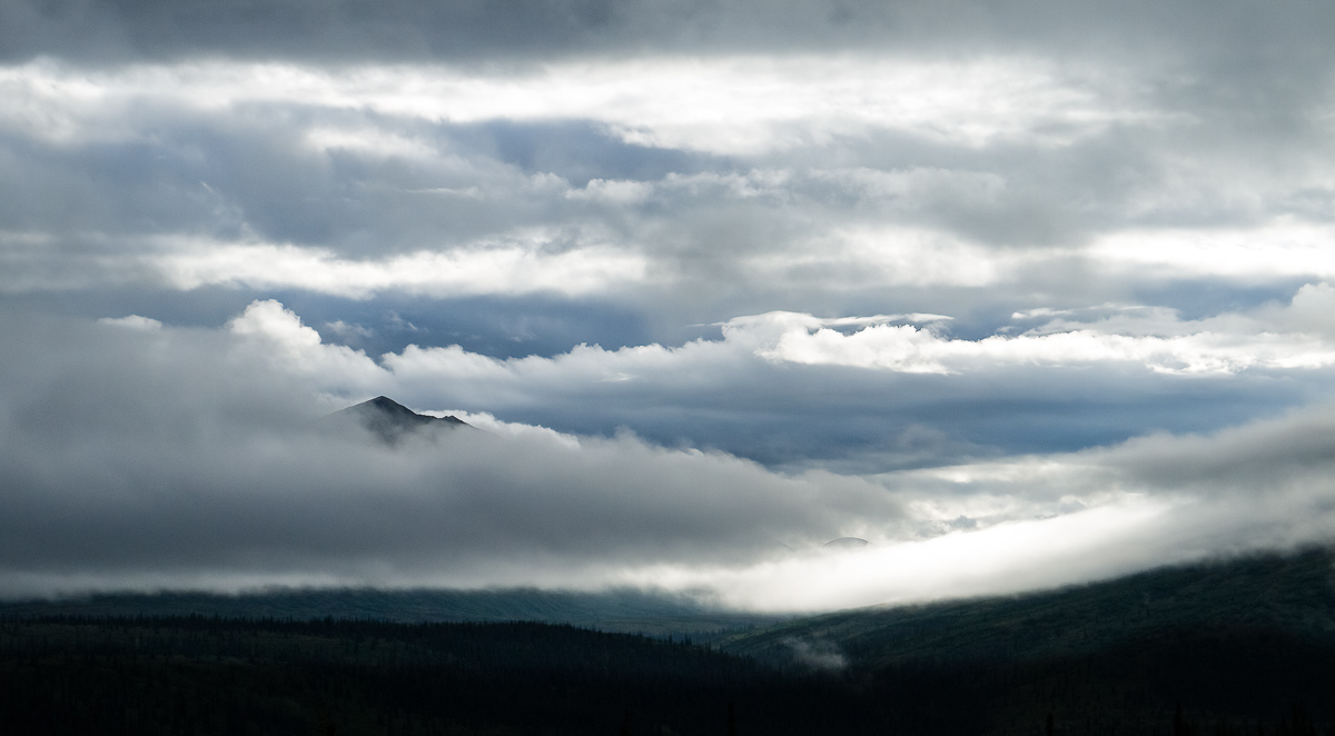Morning clouds, near Denali, Alaska